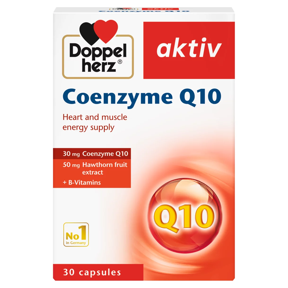 Illustration of the product packaging Doppelherz aktiv Coenzyme Q10 front view